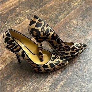 Nine West Love Fury Heels - EC - Size 6 cheetah Y2K